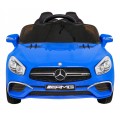 Mercedes Benz AMG SL65 S elektrický pre deti Modrý + Diaľkové ovládanie + Audio LED + Ekokoža + EVA + Pomalý štart