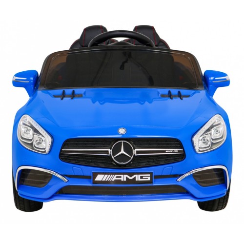 Mercedes Benz AMG SL65 S elektrický pre deti Modrý + Diaľkové ovládanie + Audio LED + Ekokoža + EVA + Pomalý štart