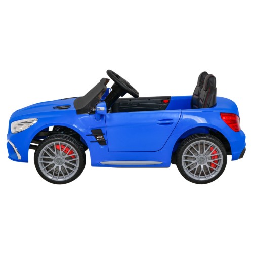 Mercedes Benz AMG SL65 S elektrický pre deti Modrý + Diaľkové ovládanie + Audio LED + Ekokoža + EVA + Pomalý štart