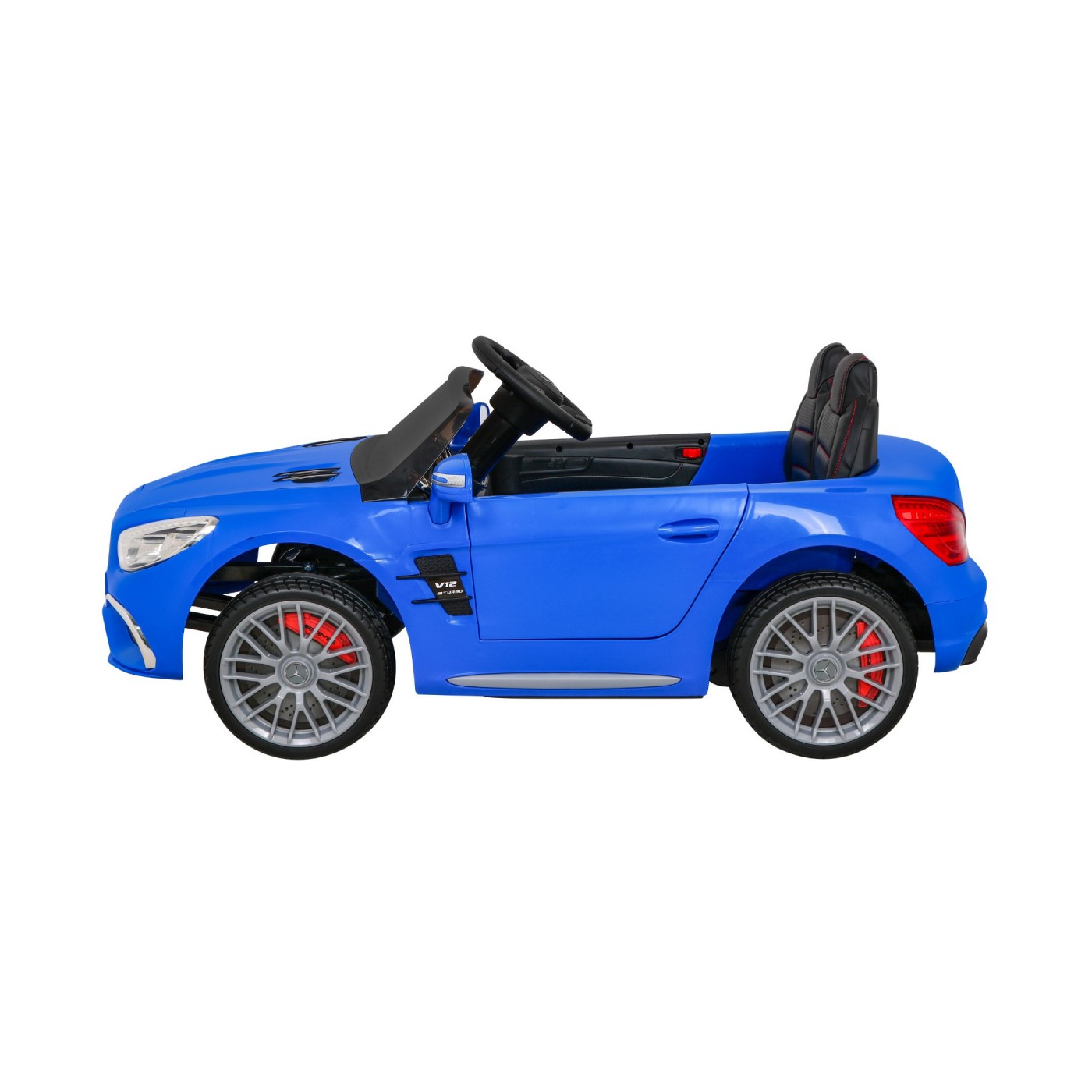 Mercedes Benz AMG SL65 S elektrický pre deti Modrý + Diaľkové ovládanie + Audio LED + Ekokoža + EVA + Pomalý štart