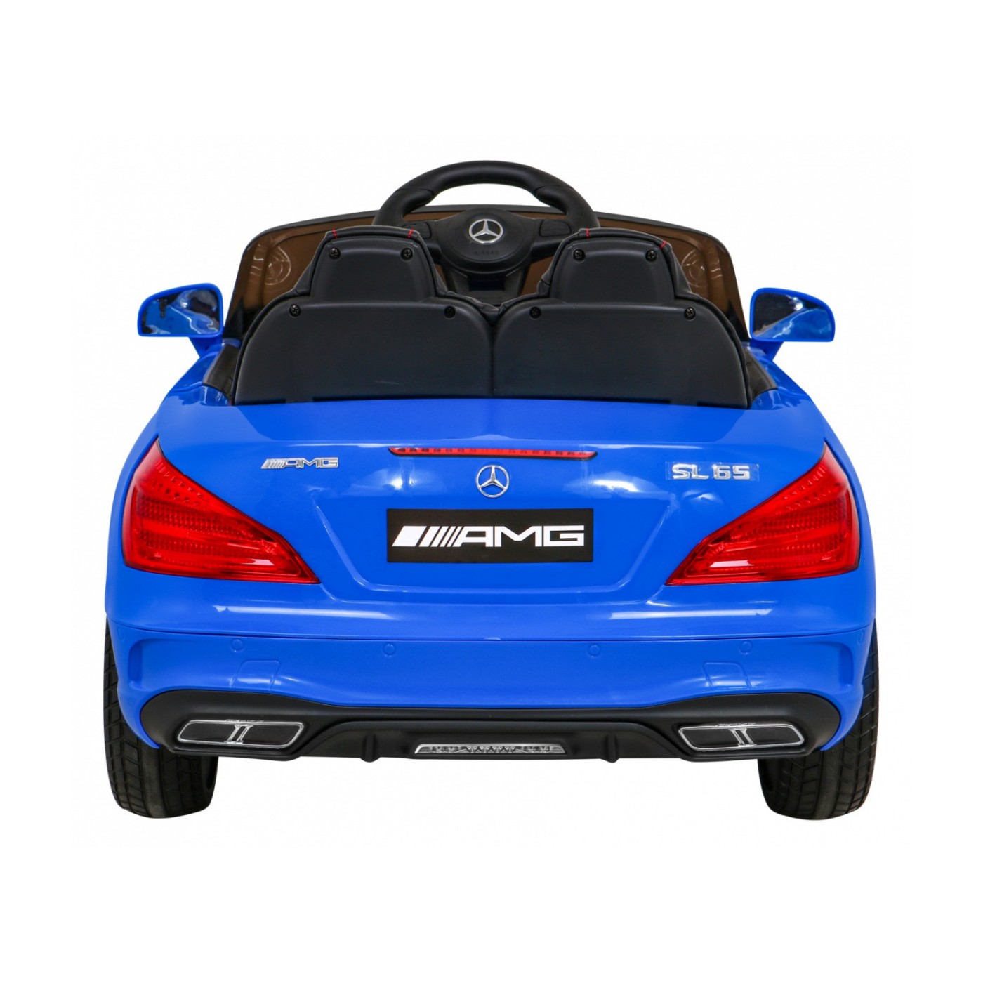Mercedes Benz AMG SL65 S elektrický pre deti Modrý + Diaľkové ovládanie + Audio LED + Ekokoža + EVA + Pomalý štart