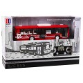 Mestský autobus pre deti 6+ Diaľkovo ovládaný Červený 1:20 Pohyblivé časti + Zvuky Svetlá