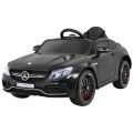 Mercedes Benz C63 AMG pre deti Čierny + Diaľkové ovládanie + 5-bodové pásy + EVA + Batožinový priestor + MP3 LED