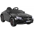 Mercedes Benz C63 AMG pre deti Čierny + Diaľkové ovládanie + 5-bodové pásy + EVA + Batožinový priestor + MP3 LED