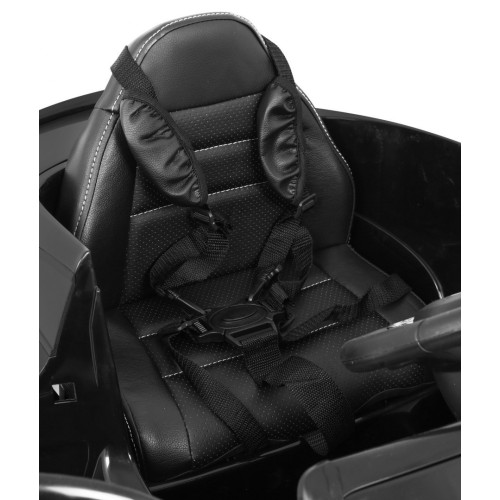 Mercedes Benz C63 AMG pre deti Čierny + Diaľkové ovládanie + 5-bodové pásy + EVA + Batožinový priestor + MP3 LED