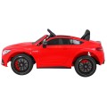 Mercedes Benz C63 AMG pre deti Červený + Diaľkové ovládanie + 5-bodové pásy + EVA + Batožinový priestor + MP3 LED