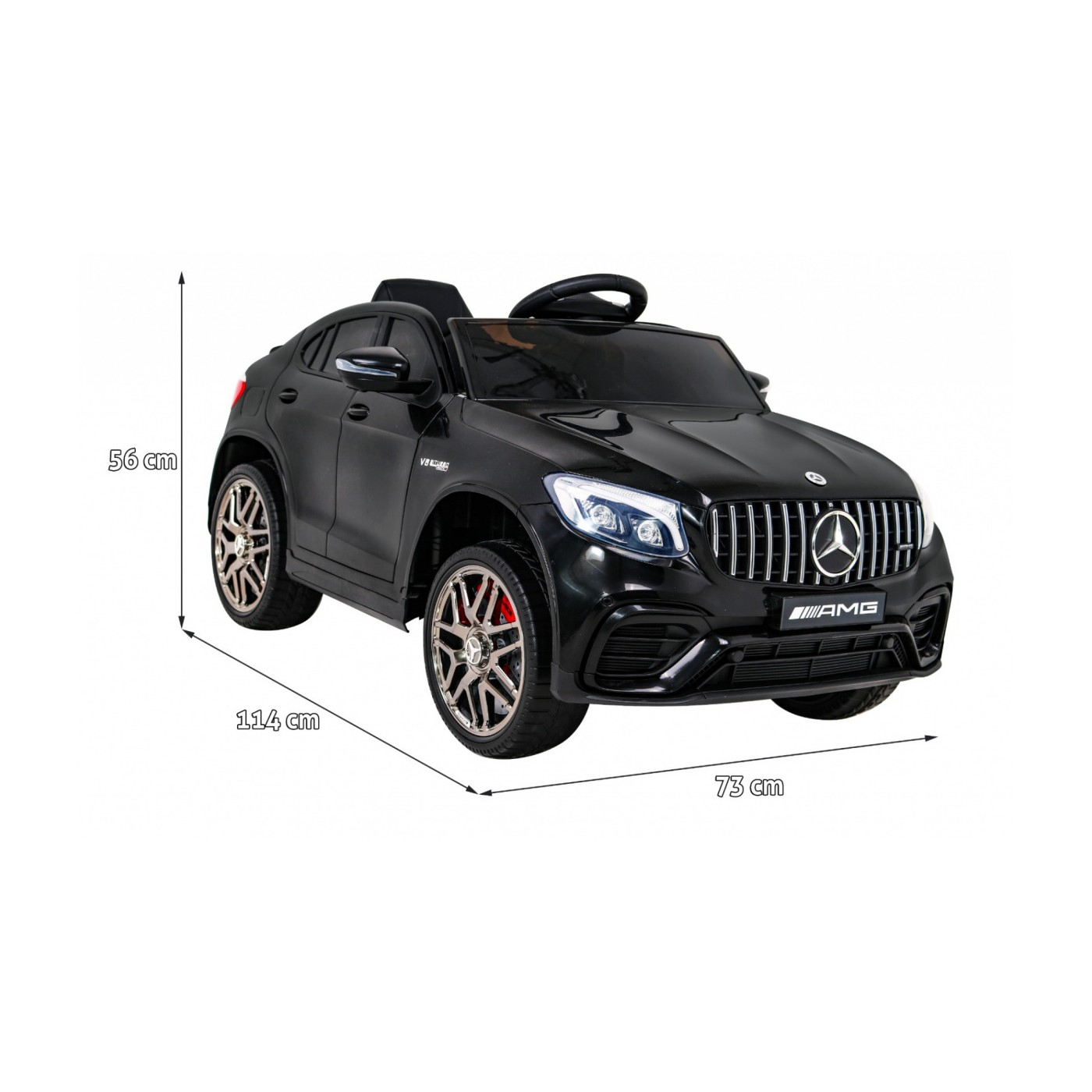 Mercedes Benz GLC63S pre deti Čierny + Diaľkové ovládanie + Pohon 4x4 + MP3 LED + EVA + Pomalý štart