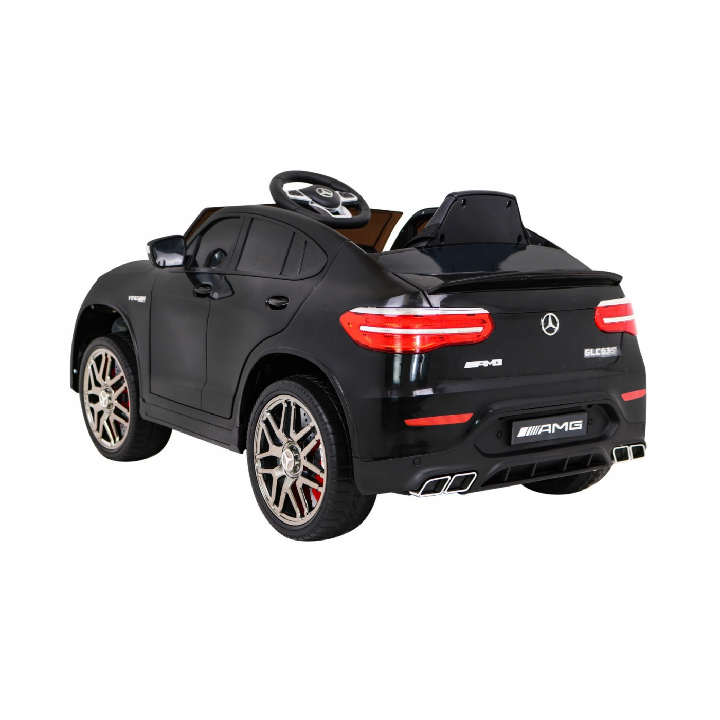 Mercedes Benz GLC63S pre deti Čierny + Diaľkové ovládanie + Pohon 4x4 + MP3 LED + EVA + Pomalý štart