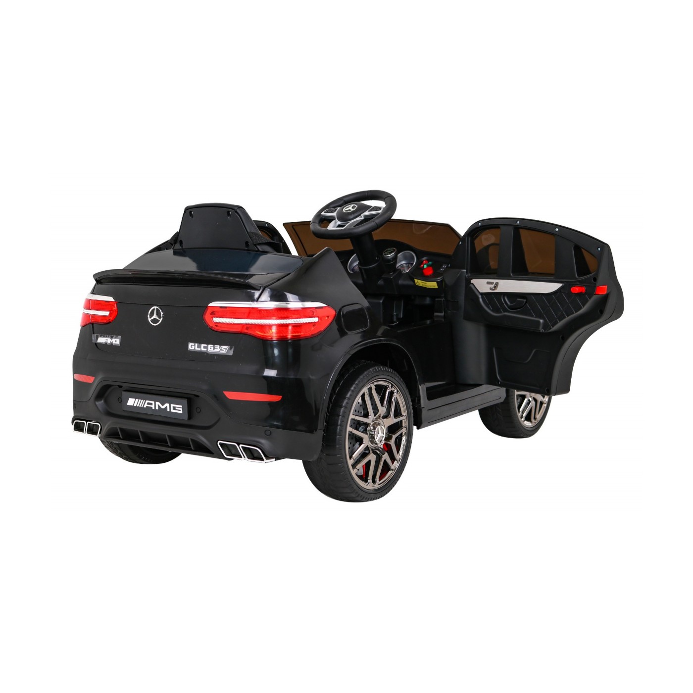 Mercedes Benz GLC63S pre deti Čierny + Diaľkové ovládanie + Pohon 4x4 + MP3 LED + EVA + Pomalý štart