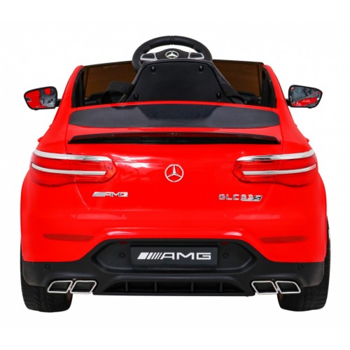 Mercedes Benz GLC63S pre deti Červený + Diaľkové ovládanie + Pohon 4x4 + MP3 LED + EVA + Pomalý štart