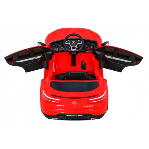 Mercedes Benz GLC63S pre deti Červený + Diaľkové ovládanie + Pohon 4x4 + MP3 LED + EVA + Pomalý štart