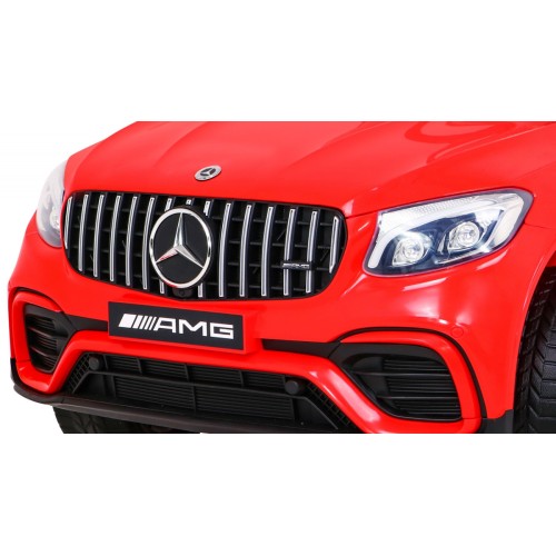 Mercedes Benz GLC63S pre deti Červený + Diaľkové ovládanie + Pohon 4x4 + MP3 LED + EVA + Pomalý štart
