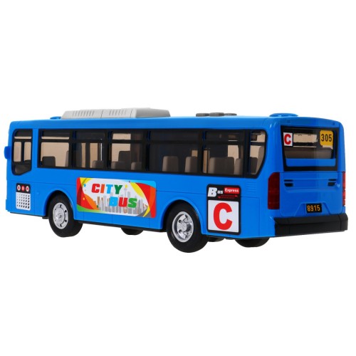 Interaktívny Školský autobus pre deti 3+ modrý + Otváracie dvere + Zvuky Svetlá