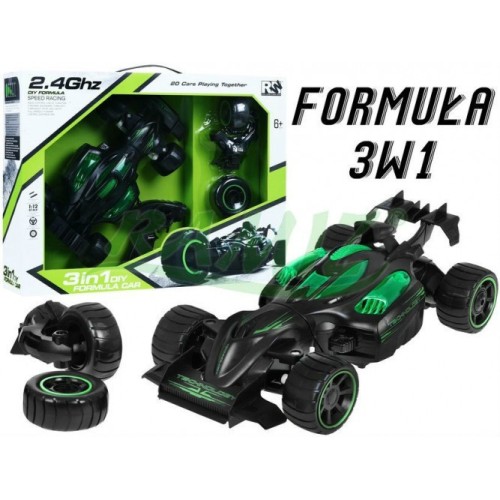 Autíčko R C 2 4G 3v1 Preteky Zameniteľné časti 1 12