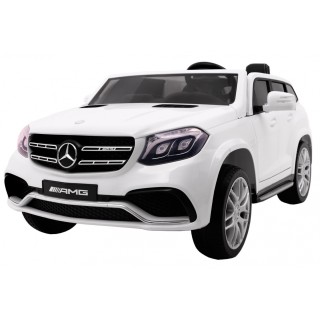 Auto na batériu Mercedes AMG GLS63 pre deti Biely + Lakovaný + 4x4 + Vetráčik