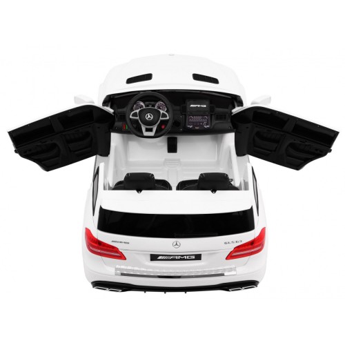 Auto na batériu Mercedes AMG GLS63 pre deti Biely + Lakovaný + 4x4 + Vetráčik
