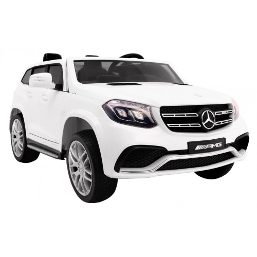 Auto na batériu Mercedes AMG GLS63 pre deti Biely + Lakovaný + 4x4 + Vetráčik