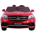 Auto na batériu Mercedes AMG GLS63 pre deti Červený + Lakovaný + 4x4 + Vetráčik