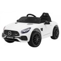 Mercedes Benz GT na batériu pre deti Biely + Diaľkové ovládanie + Pomalý štart + MP3 LED