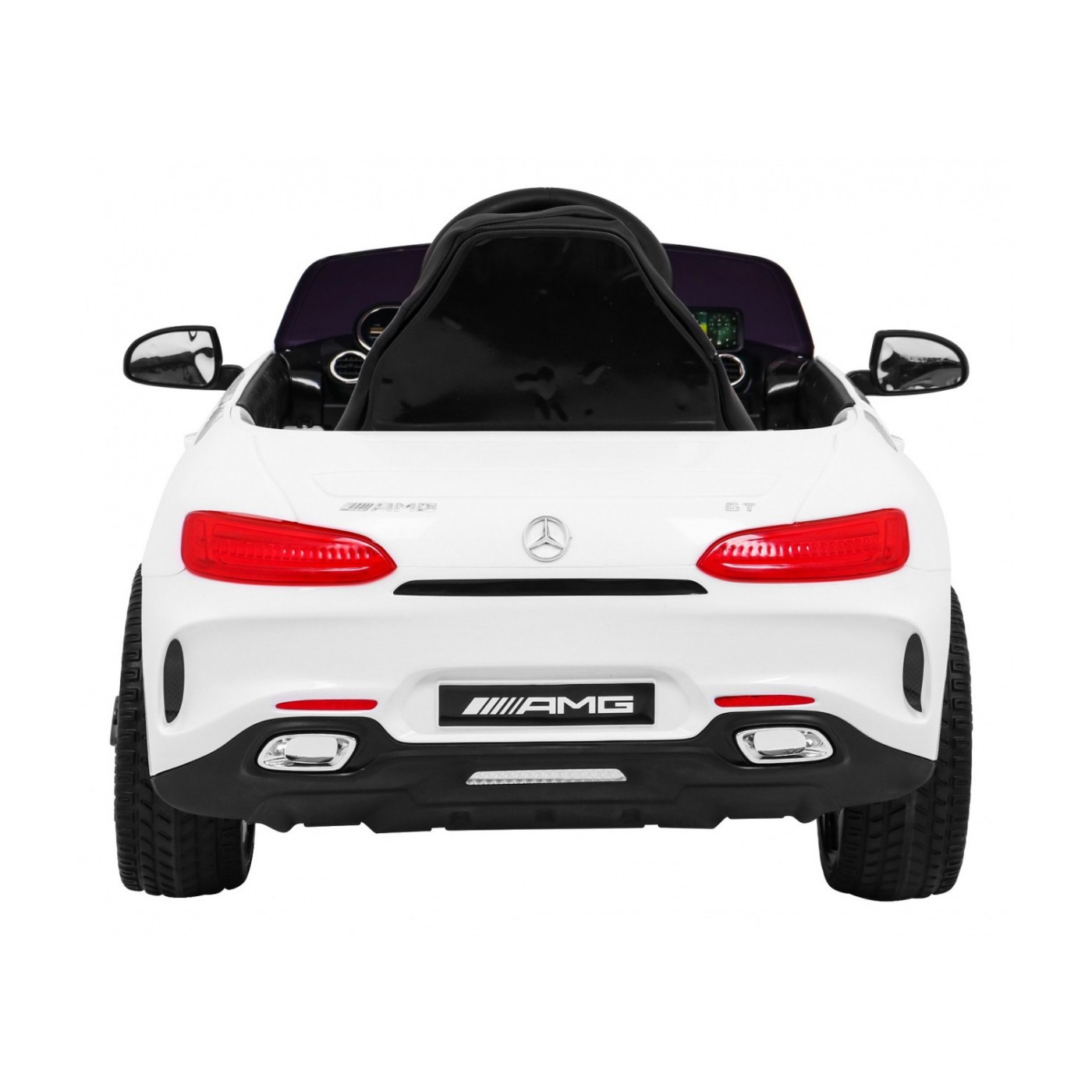 Mercedes Benz GT na batériu pre deti Biely + Diaľkové ovládanie + Pomalý štart + MP3 LED