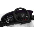 Mercedes Benz GT na batériu pre deti Biely + Diaľkové ovládanie + Pomalý štart + MP3 LED