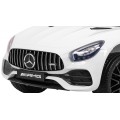 Mercedes Benz GT na batériu pre deti Biely + Diaľkové ovládanie + Pomalý štart + MP3 LED