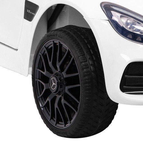 Mercedes Benz GT na batériu pre deti Biely + Diaľkové ovládanie + Pomalý štart + MP3 LED