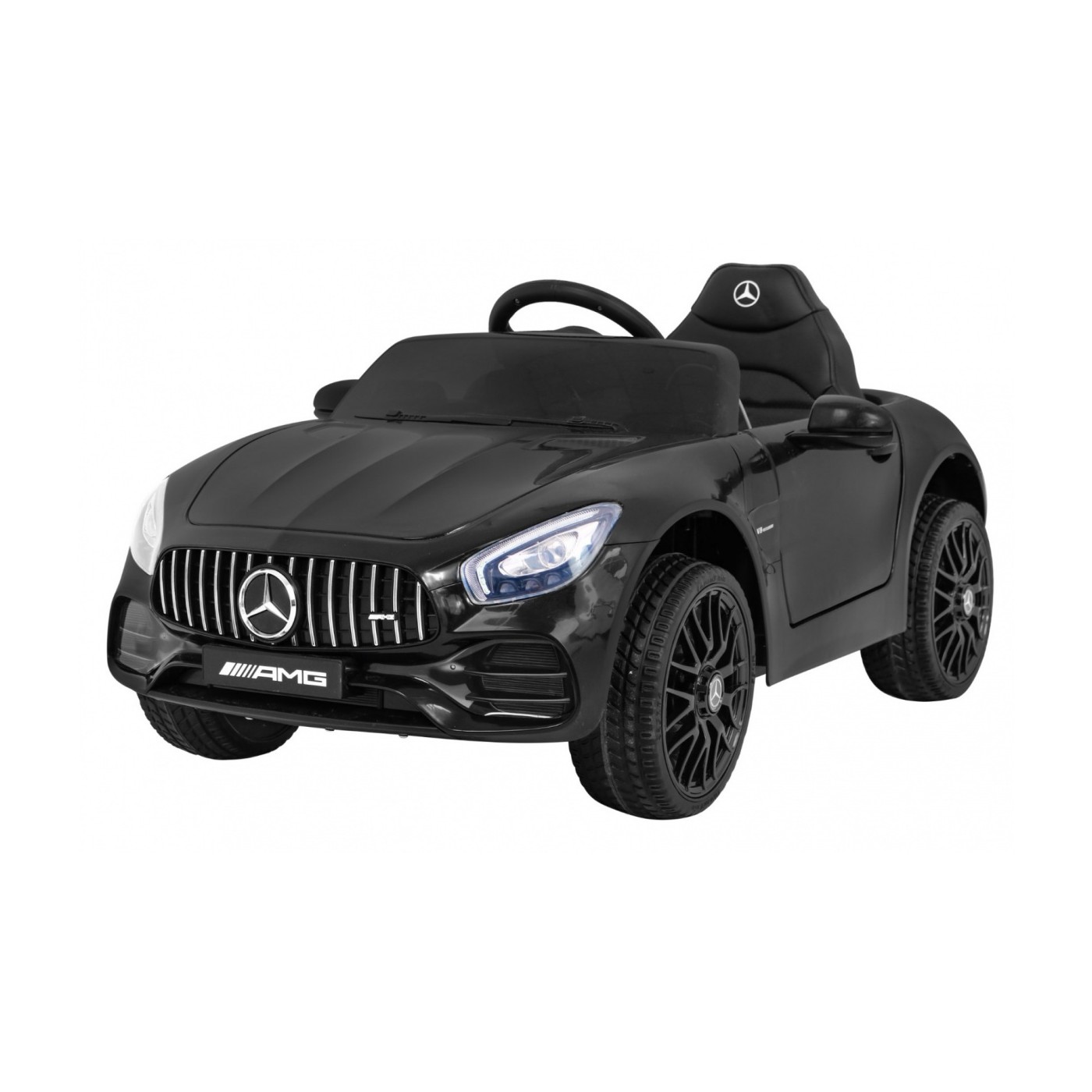 Mercedes Benz GT na batériu pre deti Čierny + Diaľkové ovládanie + Pomalý štart + MP3 LED