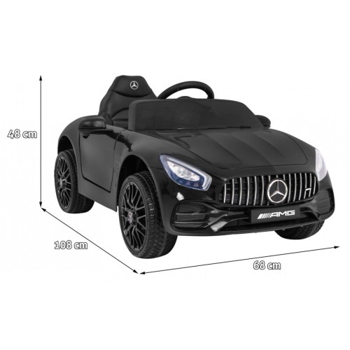 Mercedes Benz GT na batériu pre deti Čierny + Diaľkové ovládanie + Pomalý štart + MP3 LED