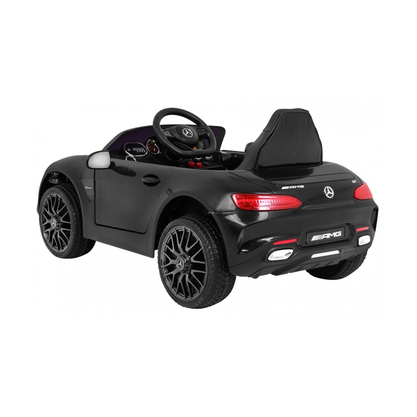 Mercedes Benz GT na batériu pre deti Čierny + Diaľkové ovládanie + Pomalý štart + MP3 LED