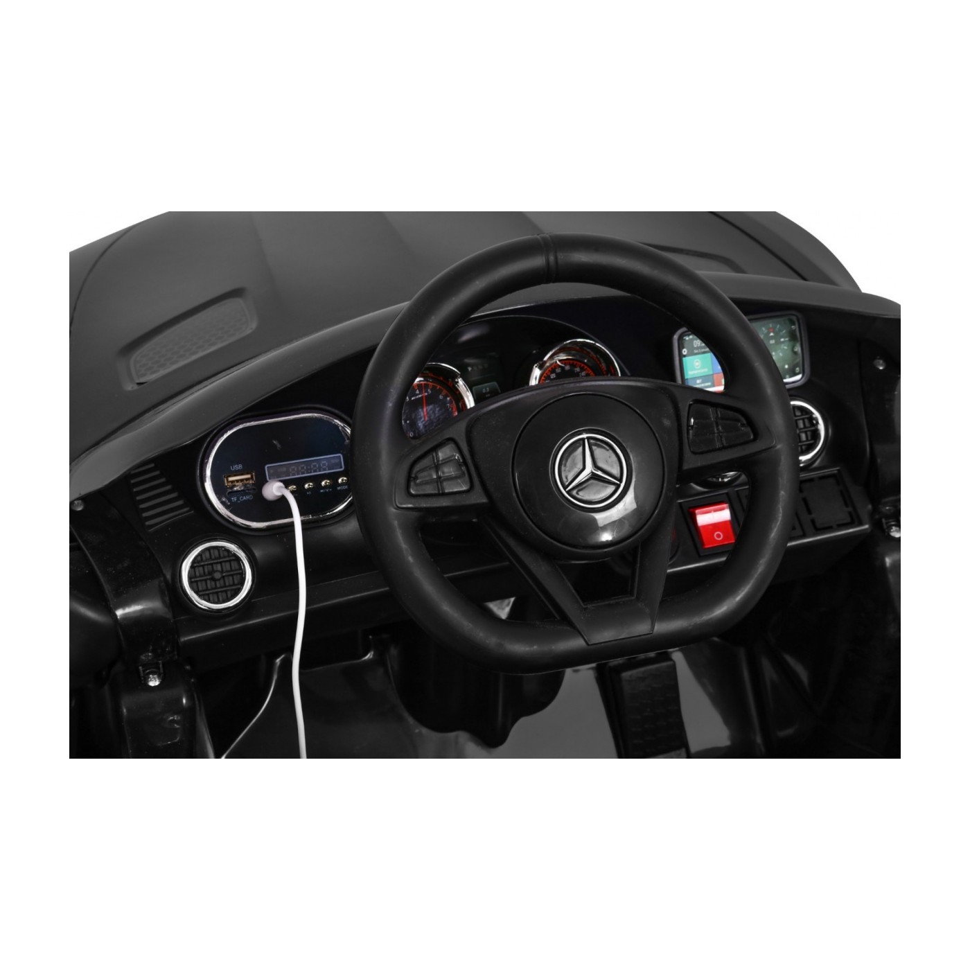 Mercedes Benz GT na batériu pre deti Čierny + Diaľkové ovládanie + Pomalý štart + MP3 LED