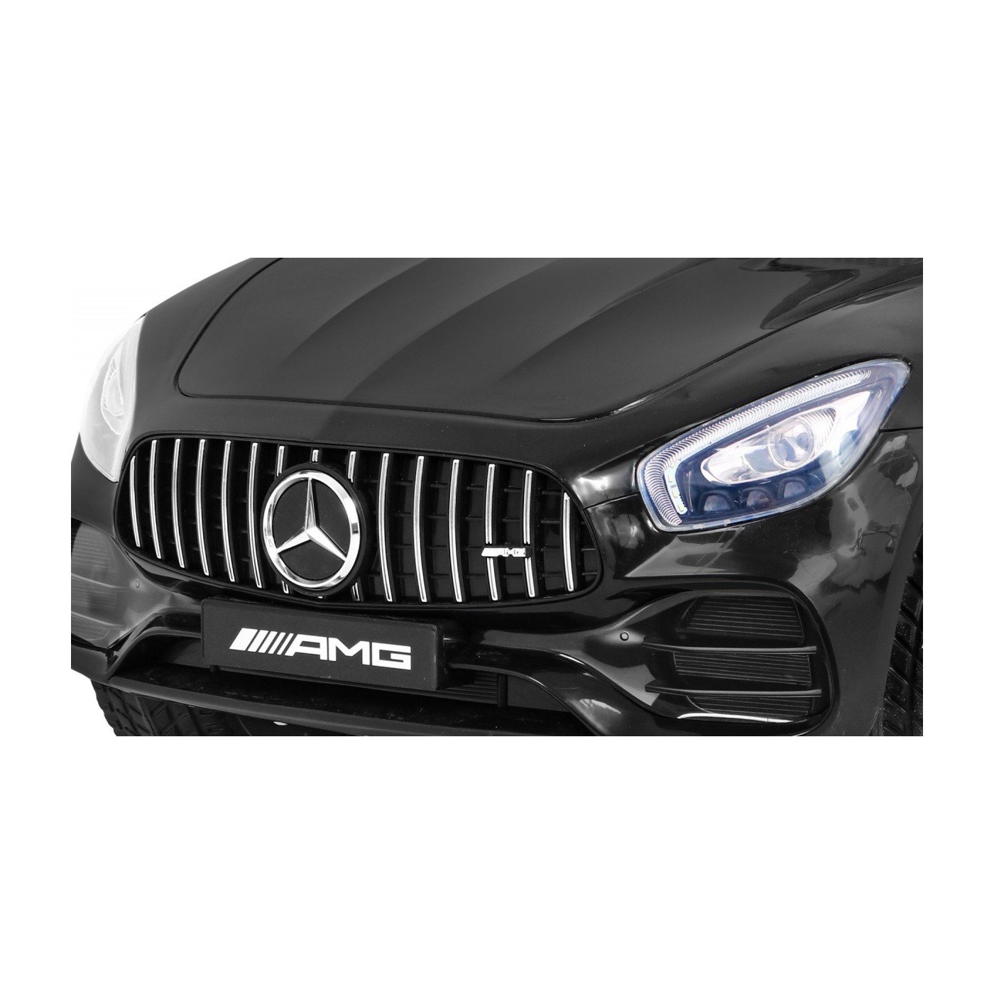Mercedes Benz GT na batériu pre deti Čierny + Diaľkové ovládanie + Pomalý štart + MP3 LED