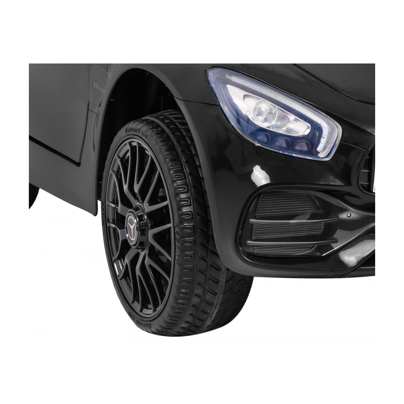 Mercedes Benz GT na batériu pre deti Čierny + Diaľkové ovládanie + Pomalý štart + MP3 LED