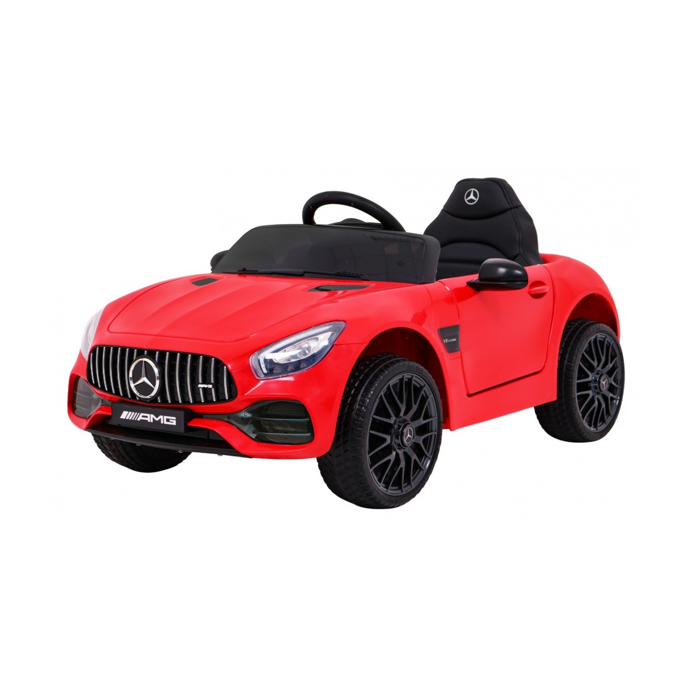 Mercedes Benz GT na batériu pre deti Červený + Diaľkové ovládanie + Pomalý štart + MP3 LED