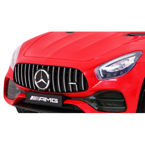 Mercedes Benz GT na batériu pre deti Červený + Diaľkové ovládanie + Pomalý štart + MP3 LED