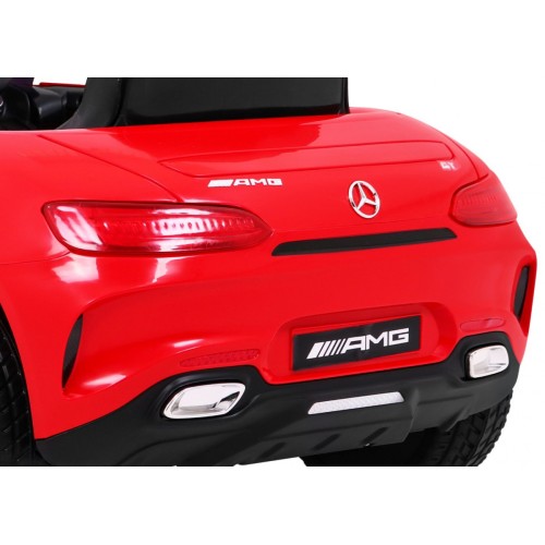 Mercedes Benz GT na batériu pre deti Červený + Diaľkové ovládanie + Pomalý štart + MP3 LED