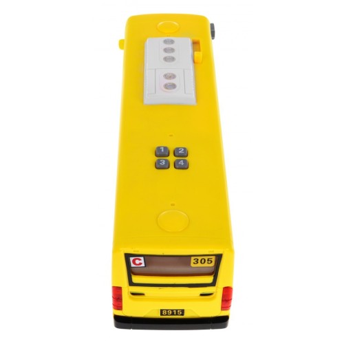 Interaktívny Školský autobus pre deti 3+ žltý + Otváracie dvere + Zvuky Svetlá