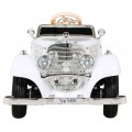 Mercedes Benz Retro 540A pre deti Biely + Režim "Rodič" + Diaľkové ovládanie + Audio panel + LED