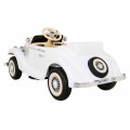 Mercedes Benz Retro 540A pre deti Biely + Režim "Rodič" + Diaľkové ovládanie + Audio panel + LED