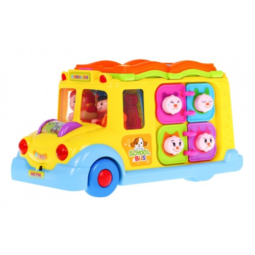 Multifunkčný Autobus pre deti 12m+ Zvuky Svetlá + Pohyblivé časti + Mini interaktívne hry