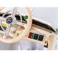 Mercedes Benz Retro 540A pre deti Biely + Režim "Rodič" + Diaľkové ovládanie + Audio panel + LED