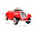 Mercedes Benz Retro 540A pre deti Červený + Režim "Rodič" + Diaľkové ovládanie + Audio panel + LED