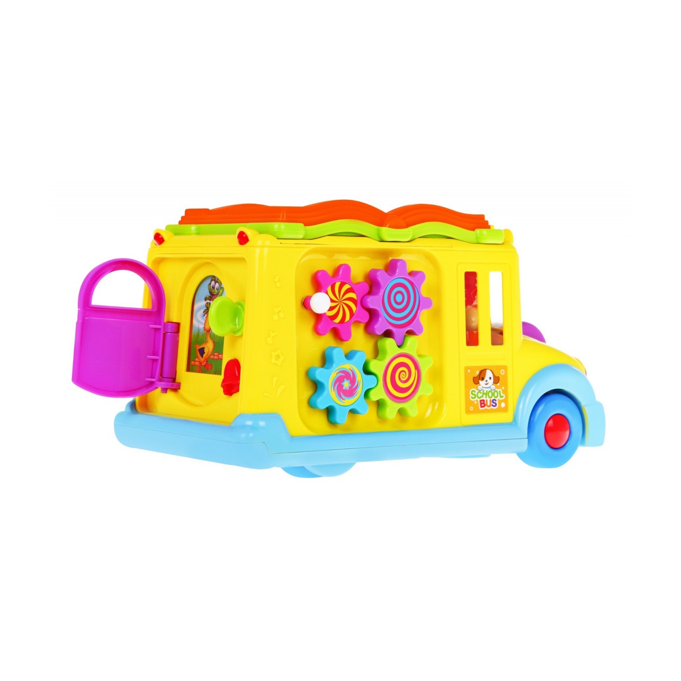 Multifunkčný Autobus pre deti 12m+ Zvuky Svetlá + Pohyblivé časti + Mini interaktívne hry