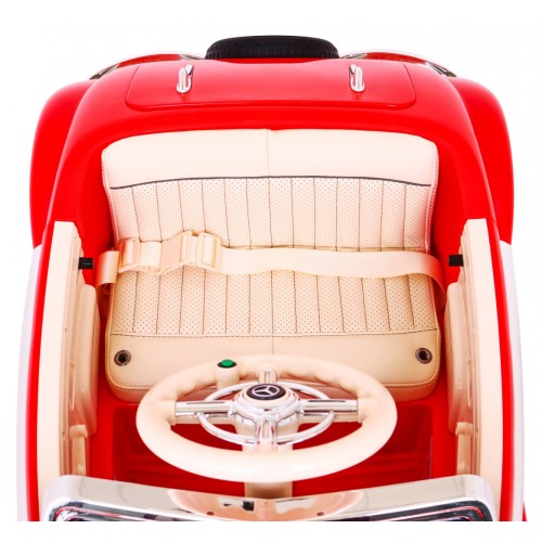 Mercedes Benz Retro 540A pre deti Červený + Režim "Rodič" + Diaľkové ovládanie + Audio panel + LED