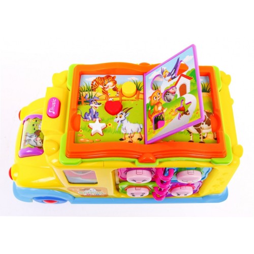 Multifunkčný Autobus pre deti 12m+ Zvuky Svetlá + Pohyblivé časti + Mini interaktívne hry