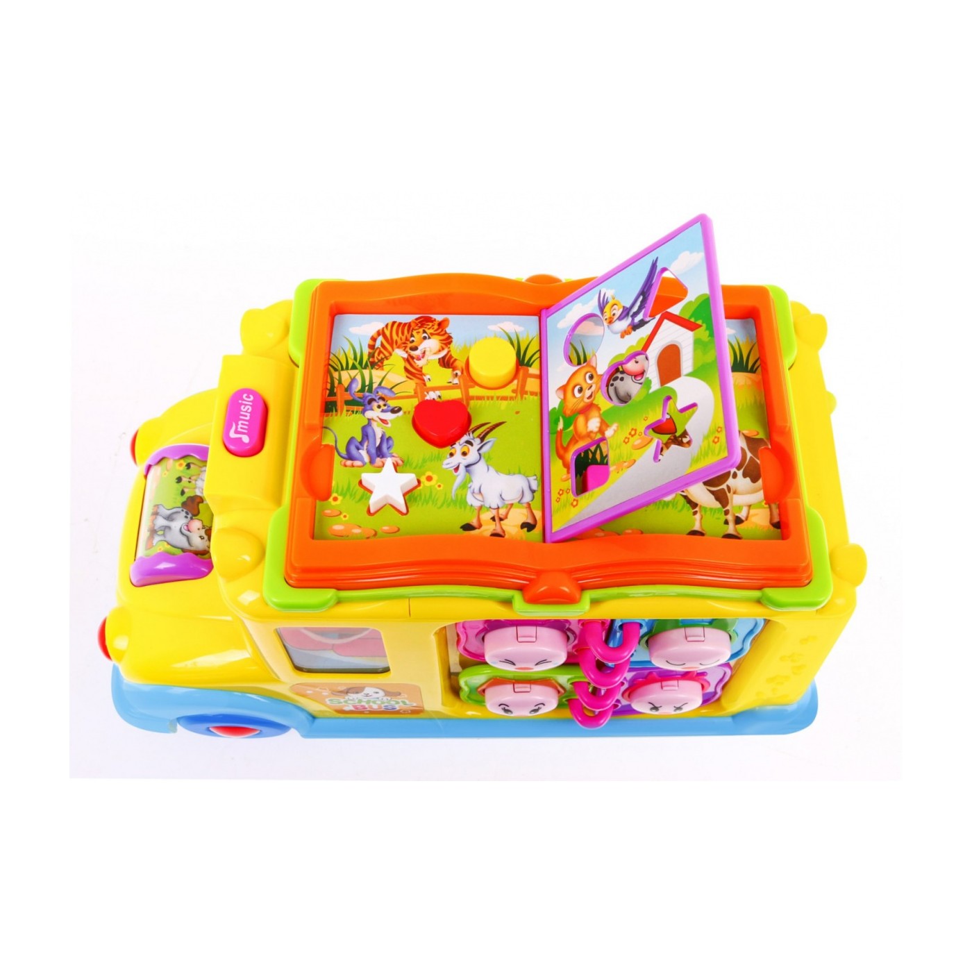 Multifunkčný Autobus pre deti 12m+ Zvuky Svetlá + Pohyblivé časti + Mini interaktívne hry