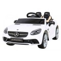 Mercedes Benz SLC300 Auto na batériu pre deti Biely + Zvuky MP3 Svetlá + Diaľkové ovládanie + Pomalý štart