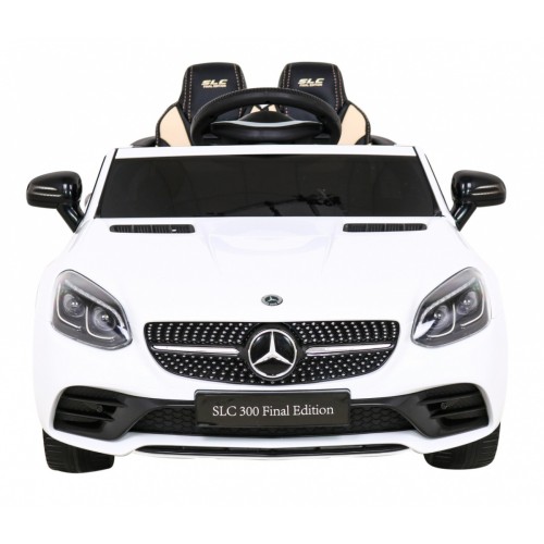 Mercedes Benz SLC300 Auto na batériu pre deti Biely + Zvuky MP3 Svetlá + Diaľkové ovládanie + Pomalý štart