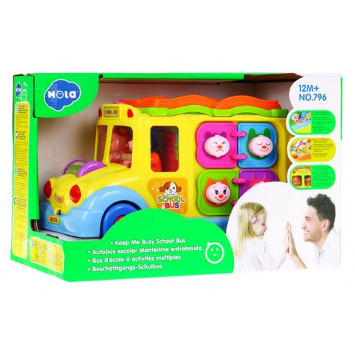 Multifunkčný Autobus pre deti 12m+ Zvuky Svetlá + Pohyblivé časti + Mini interaktívne hry