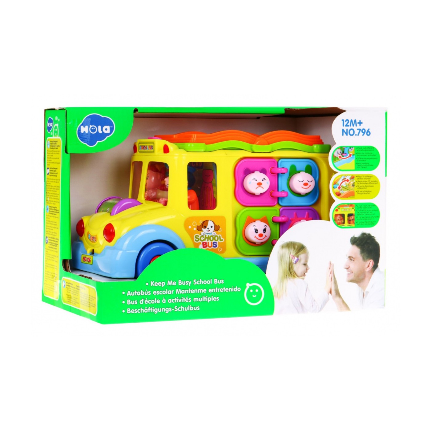 Multifunkčný Autobus pre deti 12m+ Zvuky Svetlá + Pohyblivé časti + Mini interaktívne hry